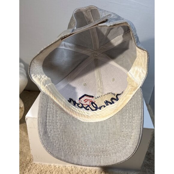Molson Montreal 1786 Hat Embroidered Gray Adjustable Baseball Cap Linen Look - Picture 7 of 8